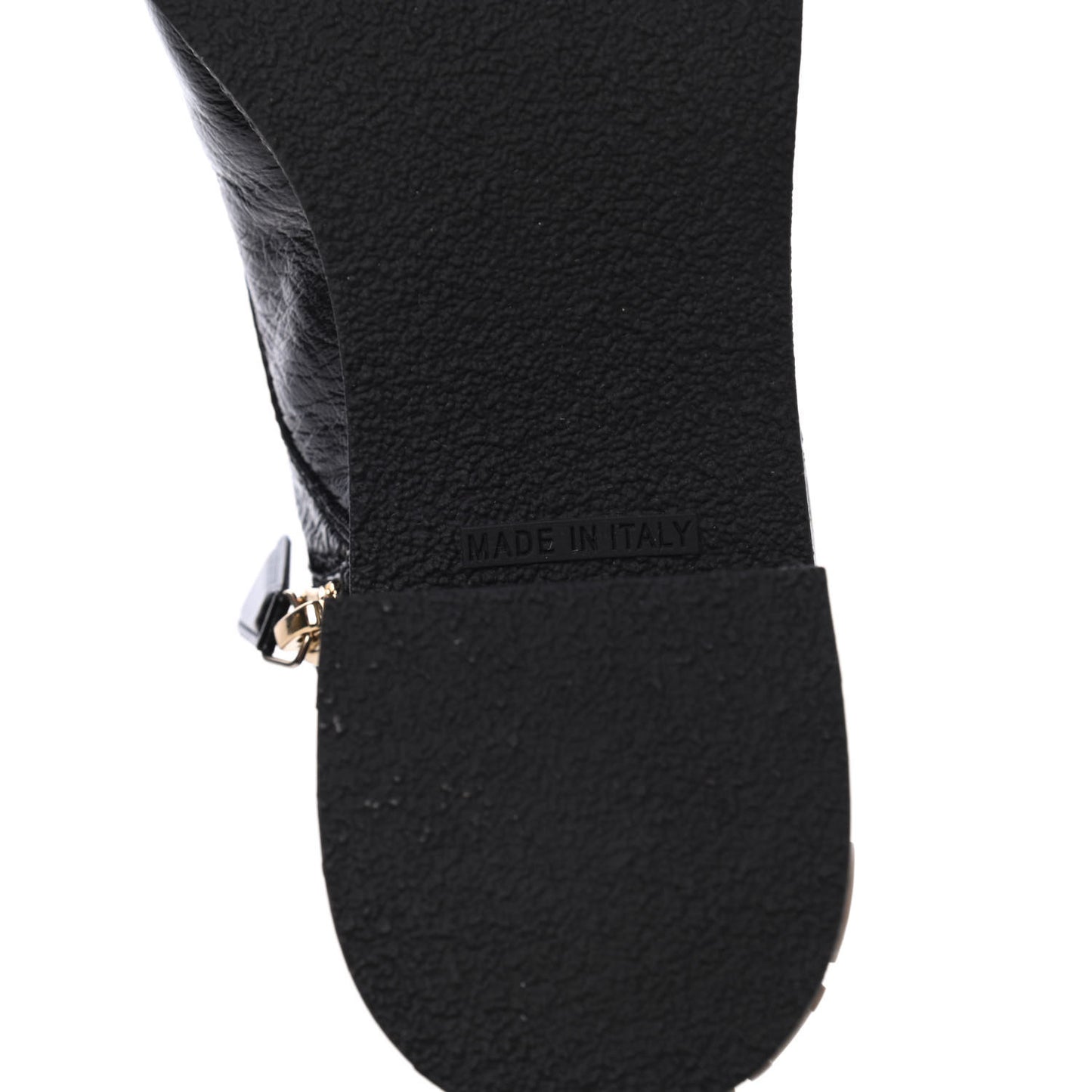 Shiny Crumpled Lambskin Lace Up Combat Boots 35.5 Black