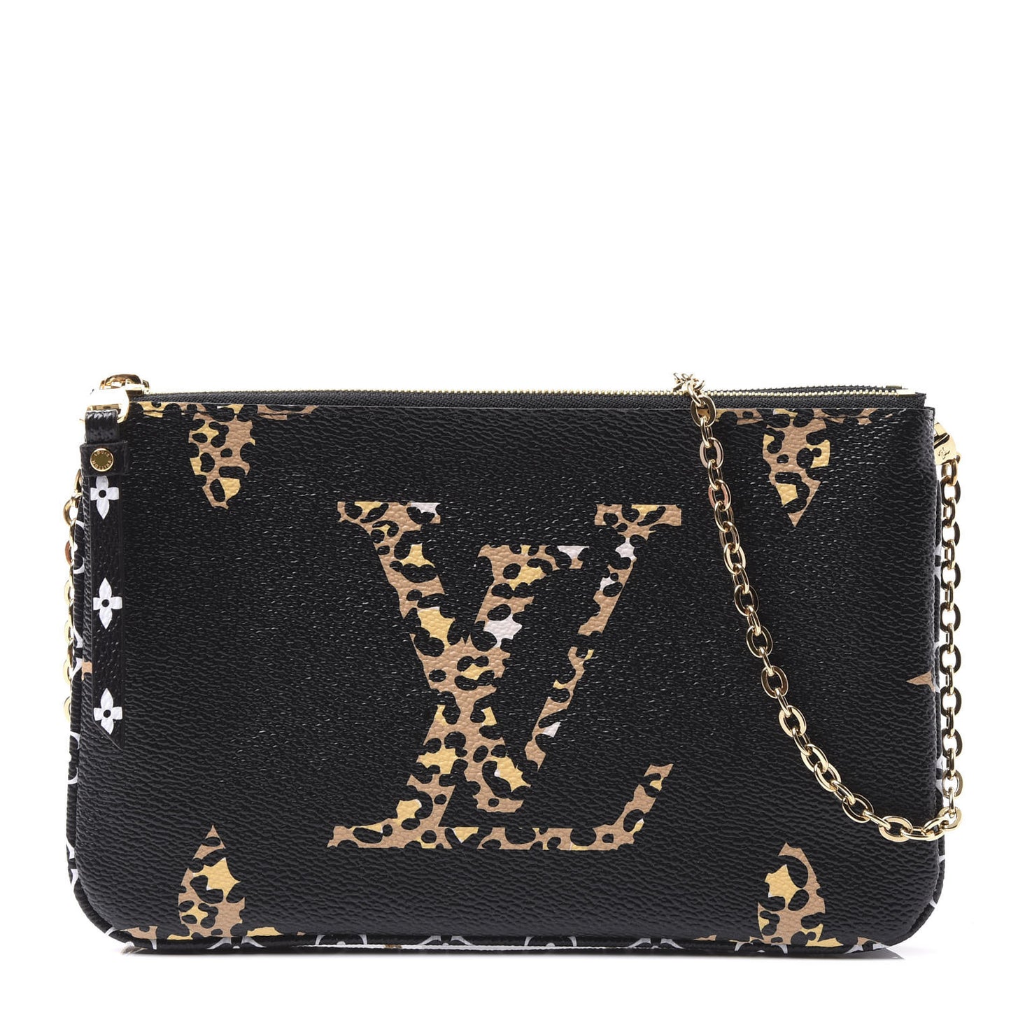 Monogram Giant Jungle Pochette Double Zip Black