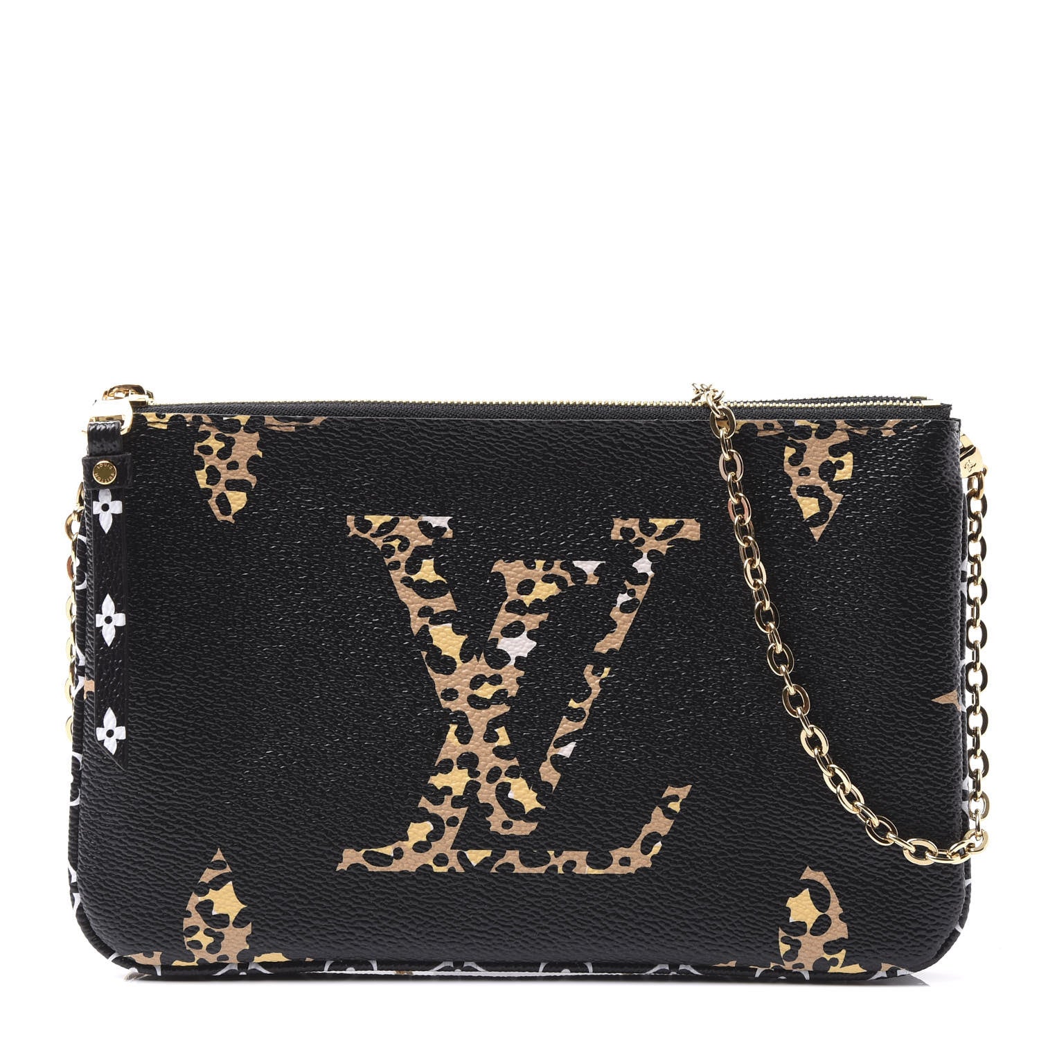 Louis Vuitton Monogram Giant Jungle Pochette Double Zip Black 1 of 8