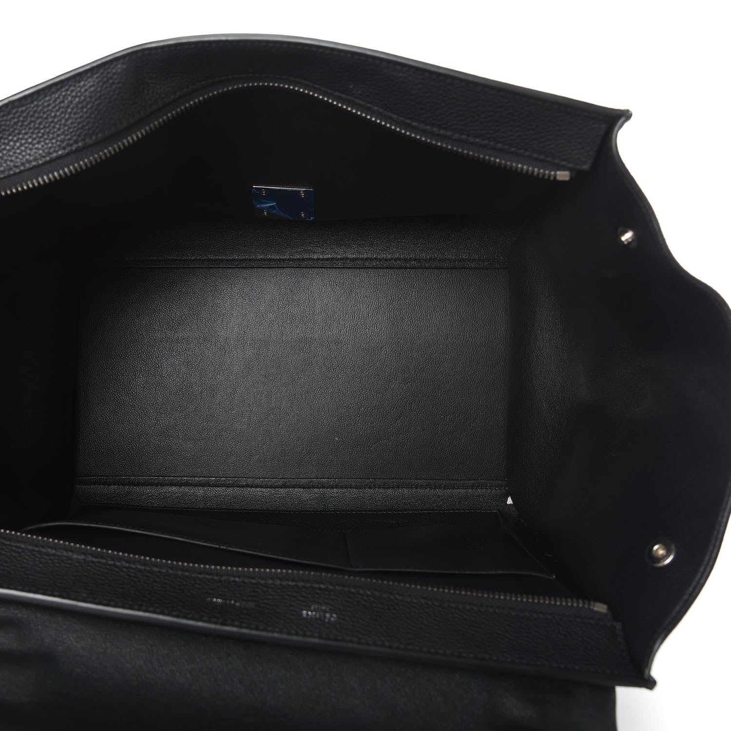 Celine Drummed Calfskin Suede Medium Trapeze Black 6 of 10