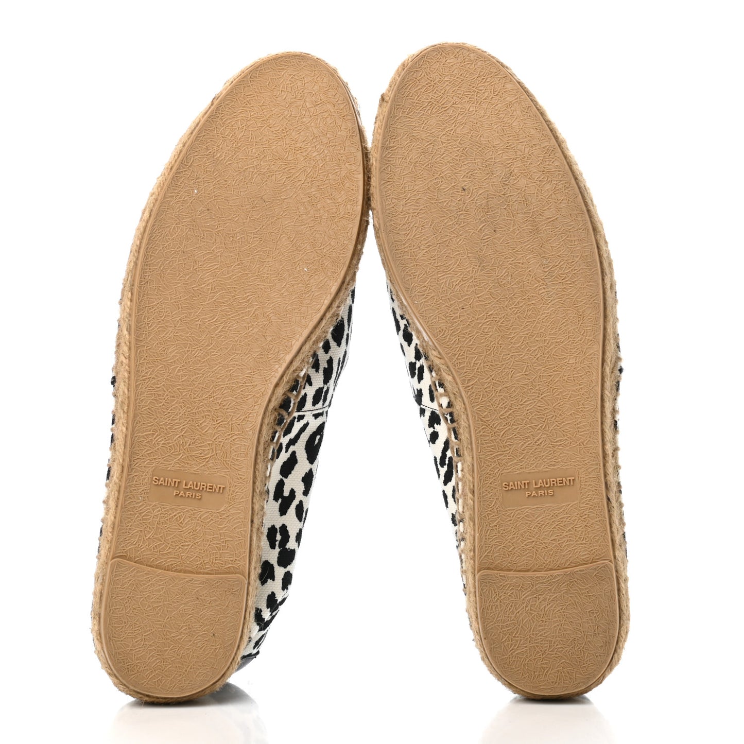 Canvas Leopard Print Espadrilles 37 Latte Black