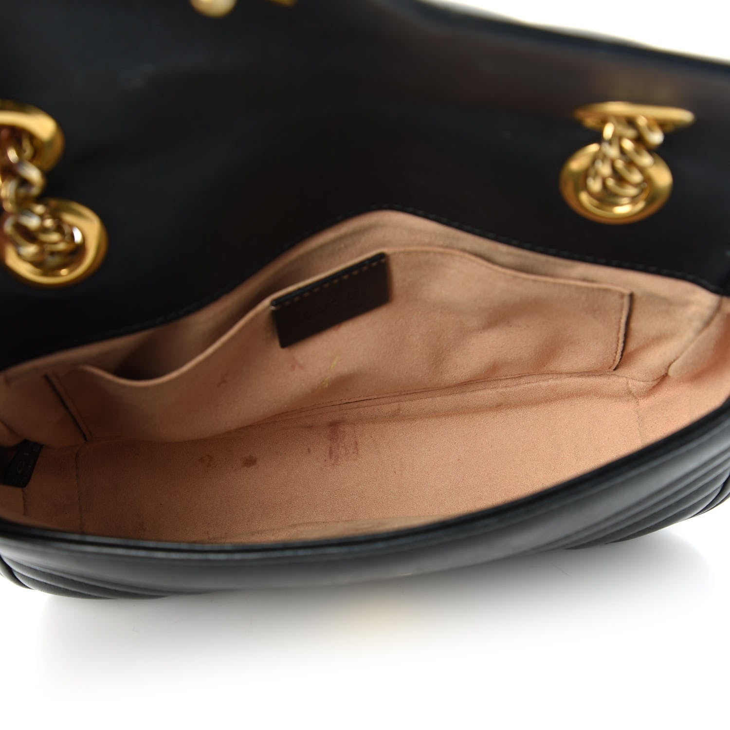 Gucci Calfskin Matelasse Mini GG Marmont Shoulder Bag Black 5 of 11
