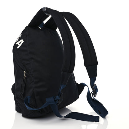 Balenciaga Sport Nylon Logo Embroidered S Wheel Backpack Black 3 of 8