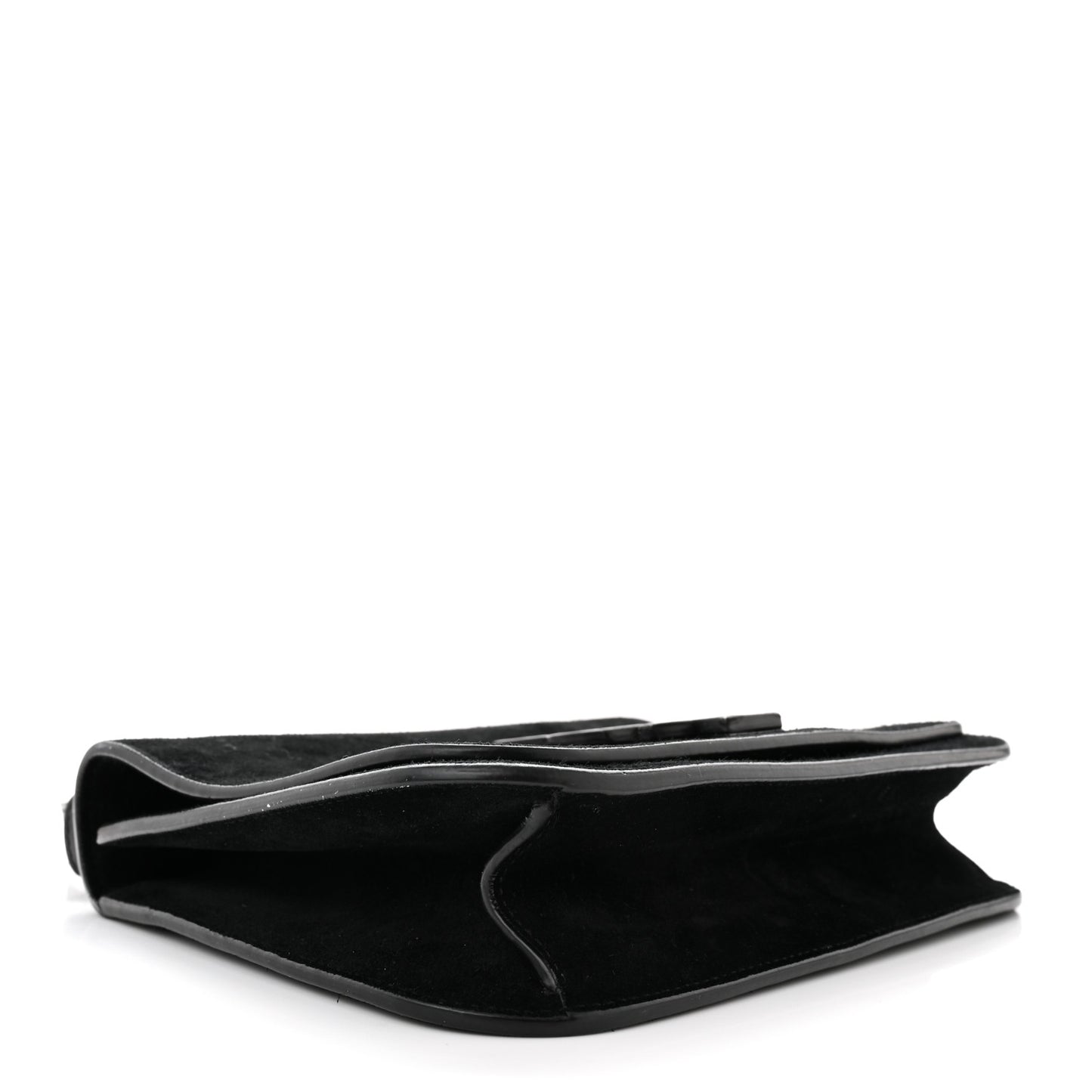 Suede Small Spontini Saddle Bag Black