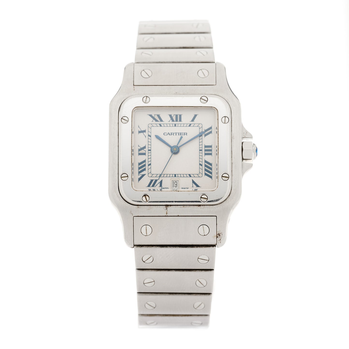Stainless Steel 29mm Santos De Cartier Galbee Quartz Watch