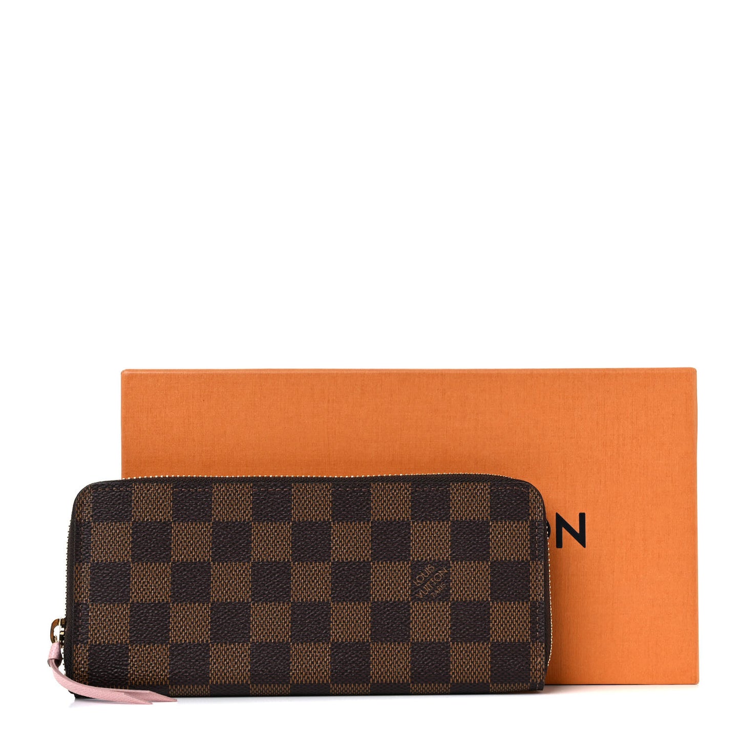 Damier Ebene Clemence Wallet Rose Ballerine