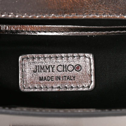 Jimmy Choo Smooth Calfskin Lockett City Shoulder Bag Silver 6 of 9