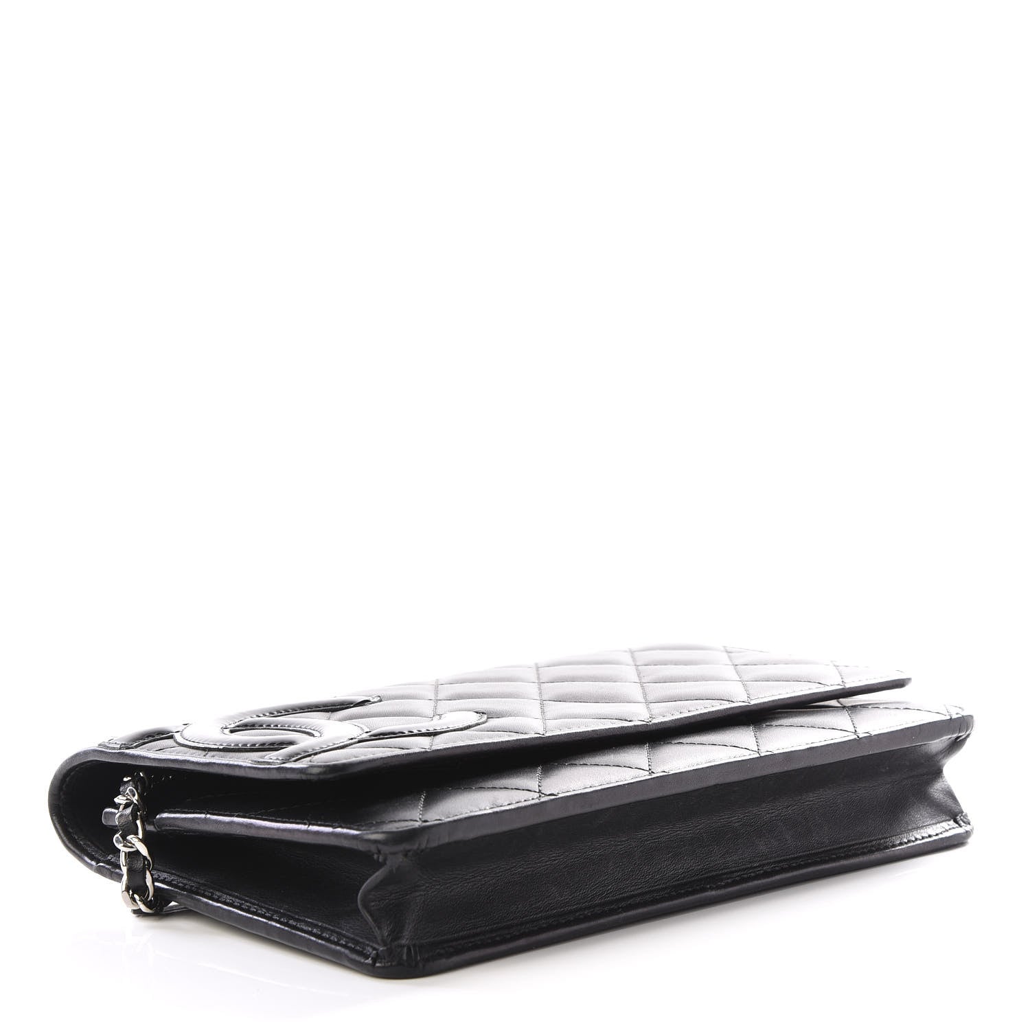 Chanel Calfskin Quilted Cambon Wallet On Chain WOC Black 3 of 9