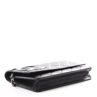 Chanel Calfskin Quilted Cambon Wallet On Chain WOC Black 3 of 9