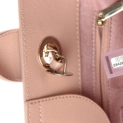Chanel Caviar Small Studded Deauville Tote Light Pink 9 of 11
