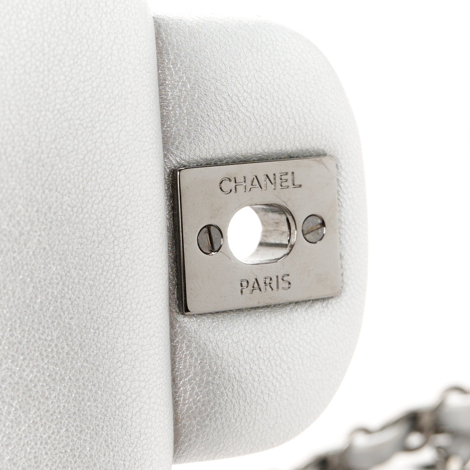Chanel Perforated Metallic Lambskin Small CC Medals Flap Silver 6 of 11