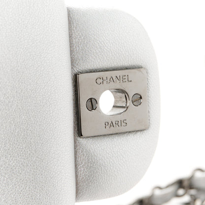 Chanel Perforated Metallic Lambskin Small CC Medals Flap Silver 6 of 11