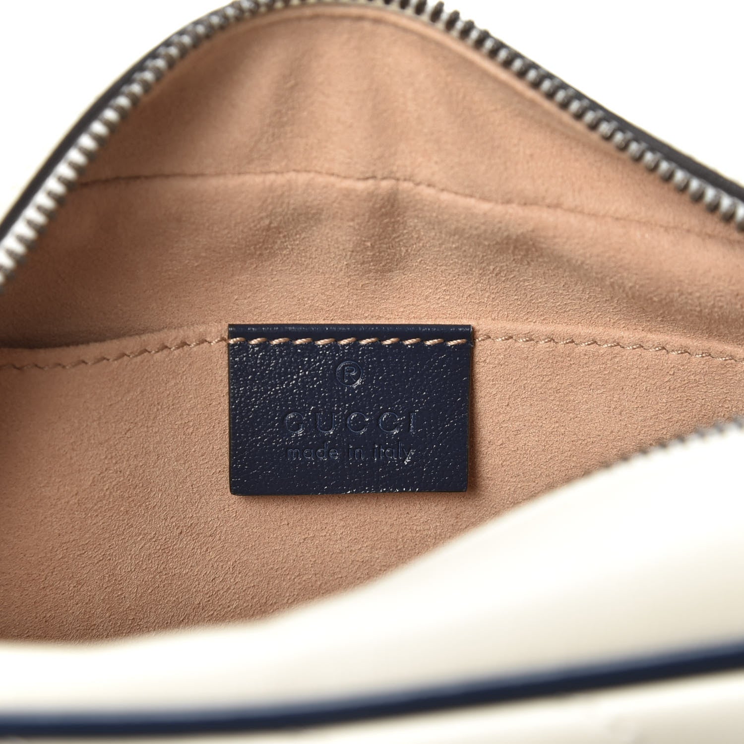Gucci Vintage Effect Calfskin Matelasse Diagonal Small Torchon GG Marmont Chain Shoulder Bag Mystic White Blue Agata 7 of 9