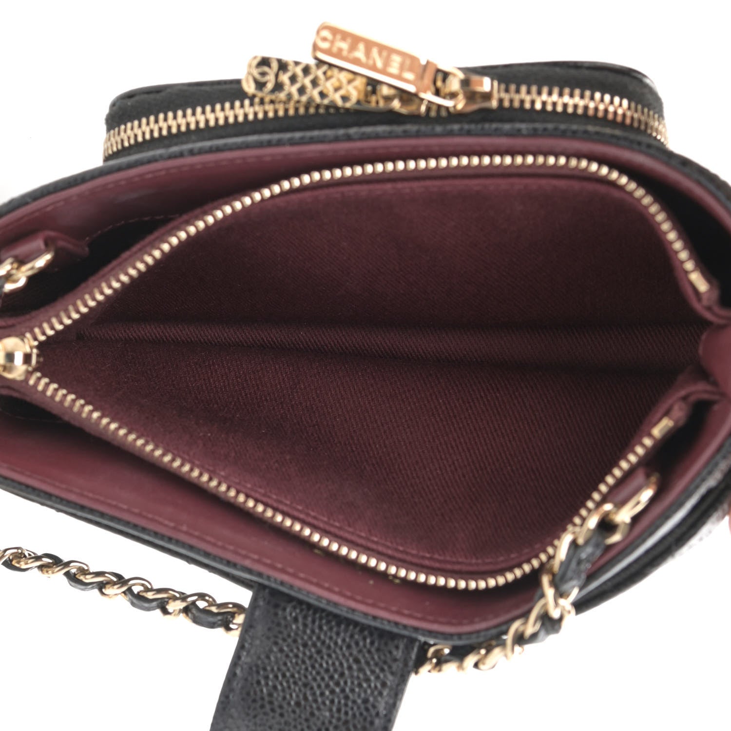 Chanel Caviar Quilted Business Affinity Phone Holder With Chain Black 5 of 13