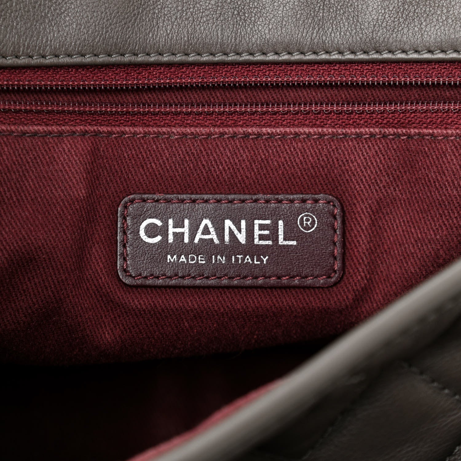 Chanel Calfskin Medium Casual Riviera Flap Dark Grey 8 of 10