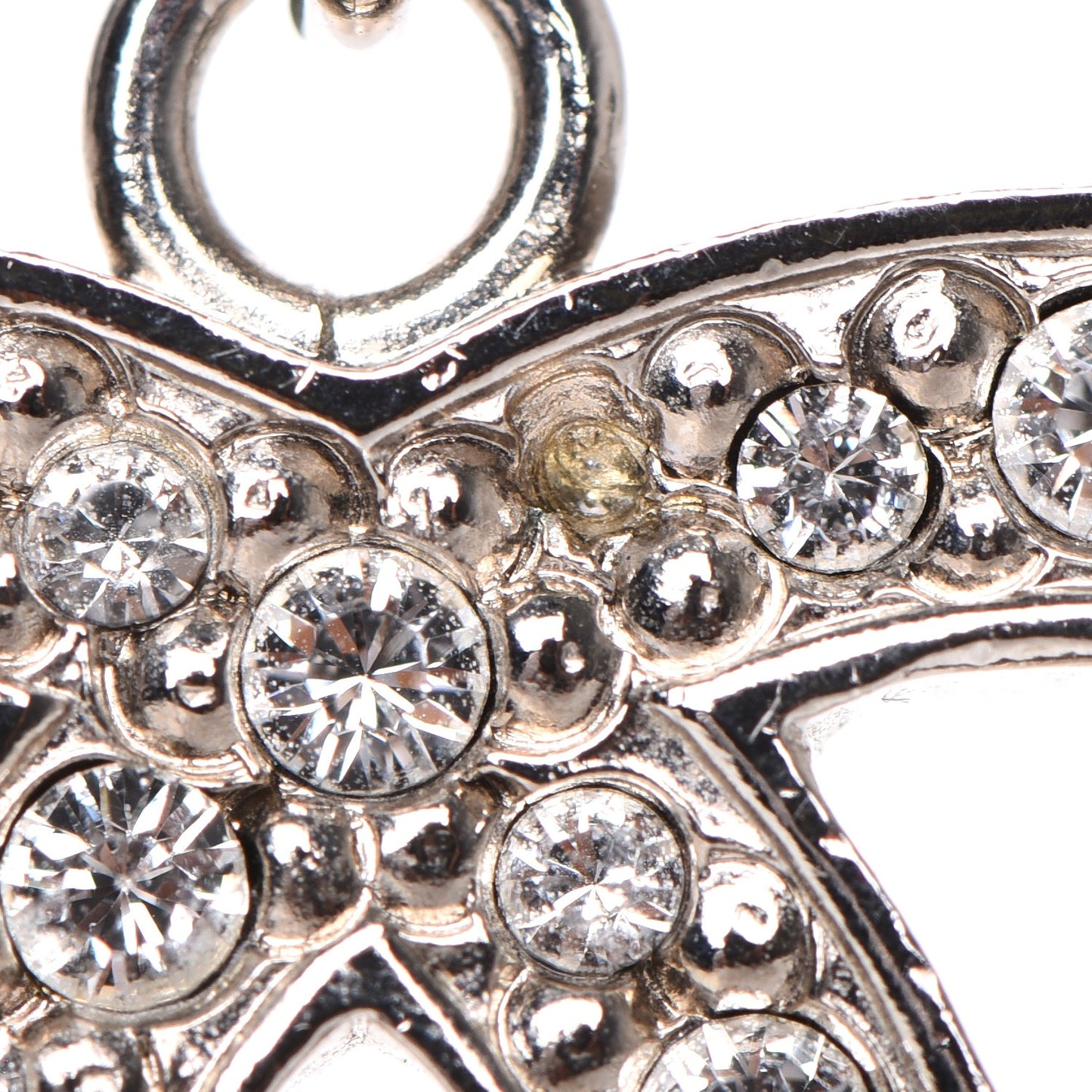 Crystal Large CC Necklace Silver