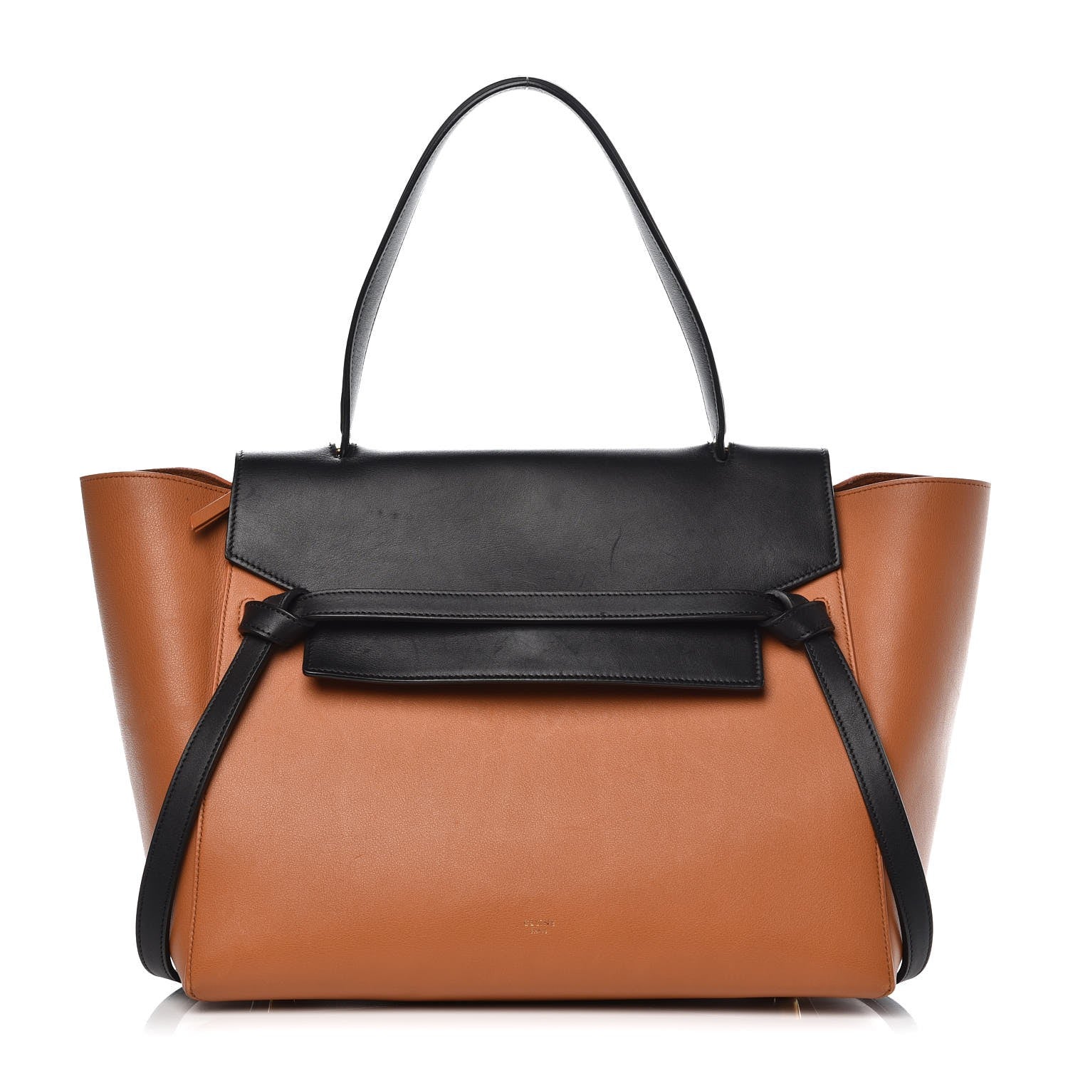 Celine Smooth Calfskin Small Bi-Color Belt Bag Tan 1 of 14