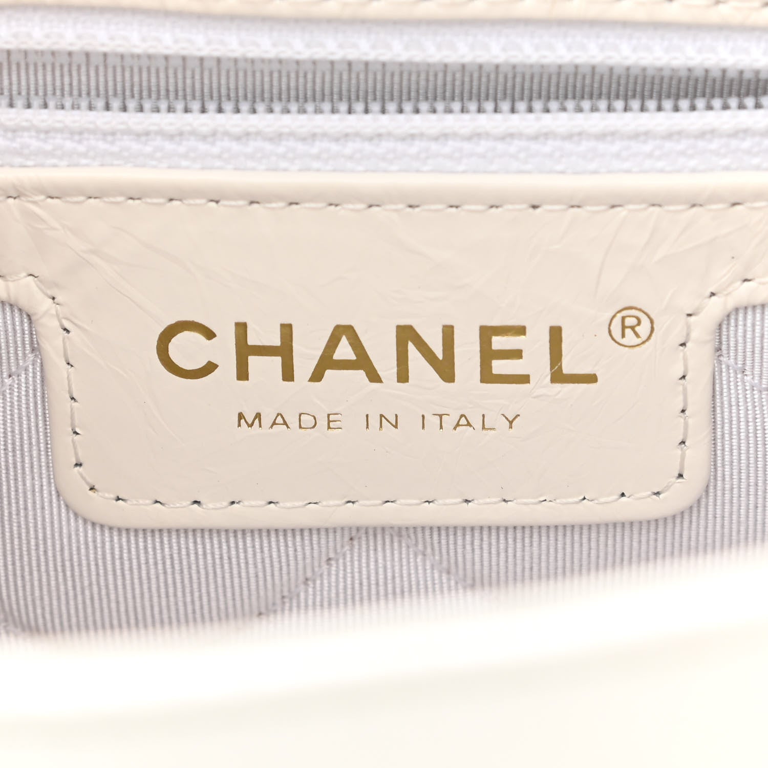 Chanel Crumbled Calfskin Embossed Flap White 10 of 21
