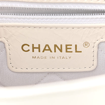 Chanel Crumbled Calfskin Embossed Flap White 10 of 21