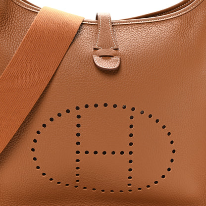 Hermes Taurillon Clemence Evelyne III PM Gold 8 of 11