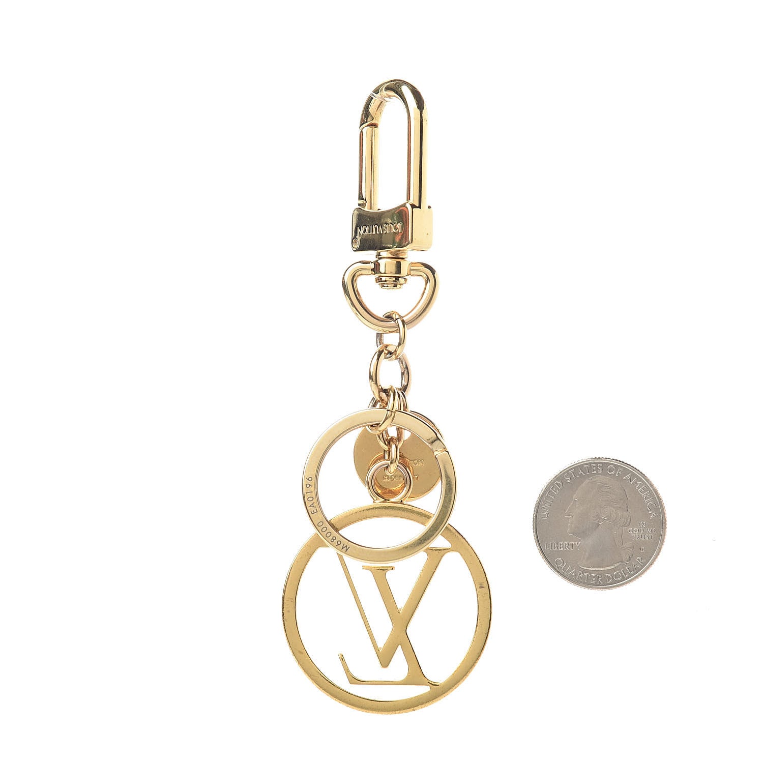 Louis Vuitton LV Circle Bag Charm Key Holder Gold 2 of 4