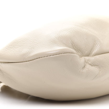 Saint Laurent Calfskin Pac Pac Ruched Hobo Winter White 8 of 10