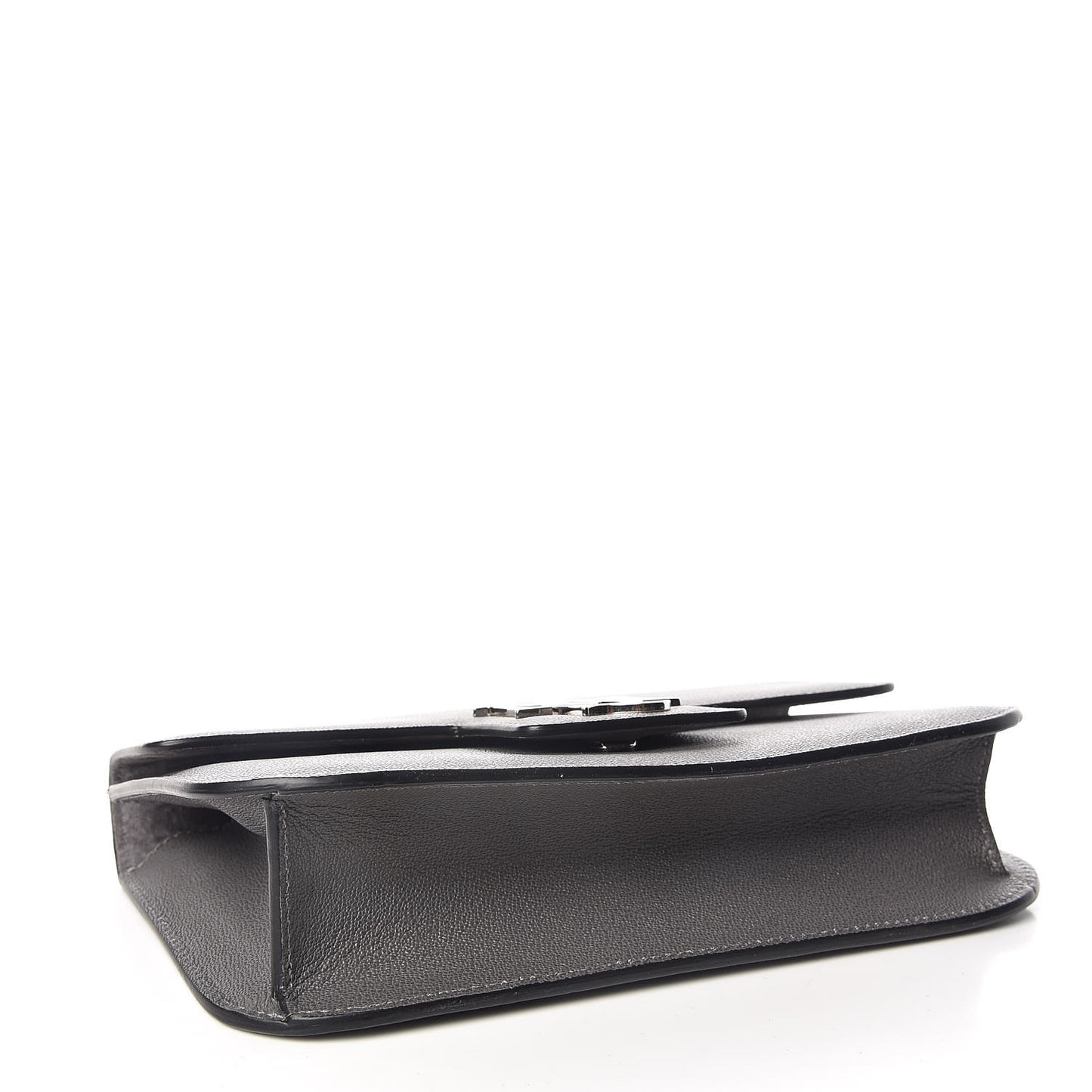 Calfskin Medium Insignia Flap Grey