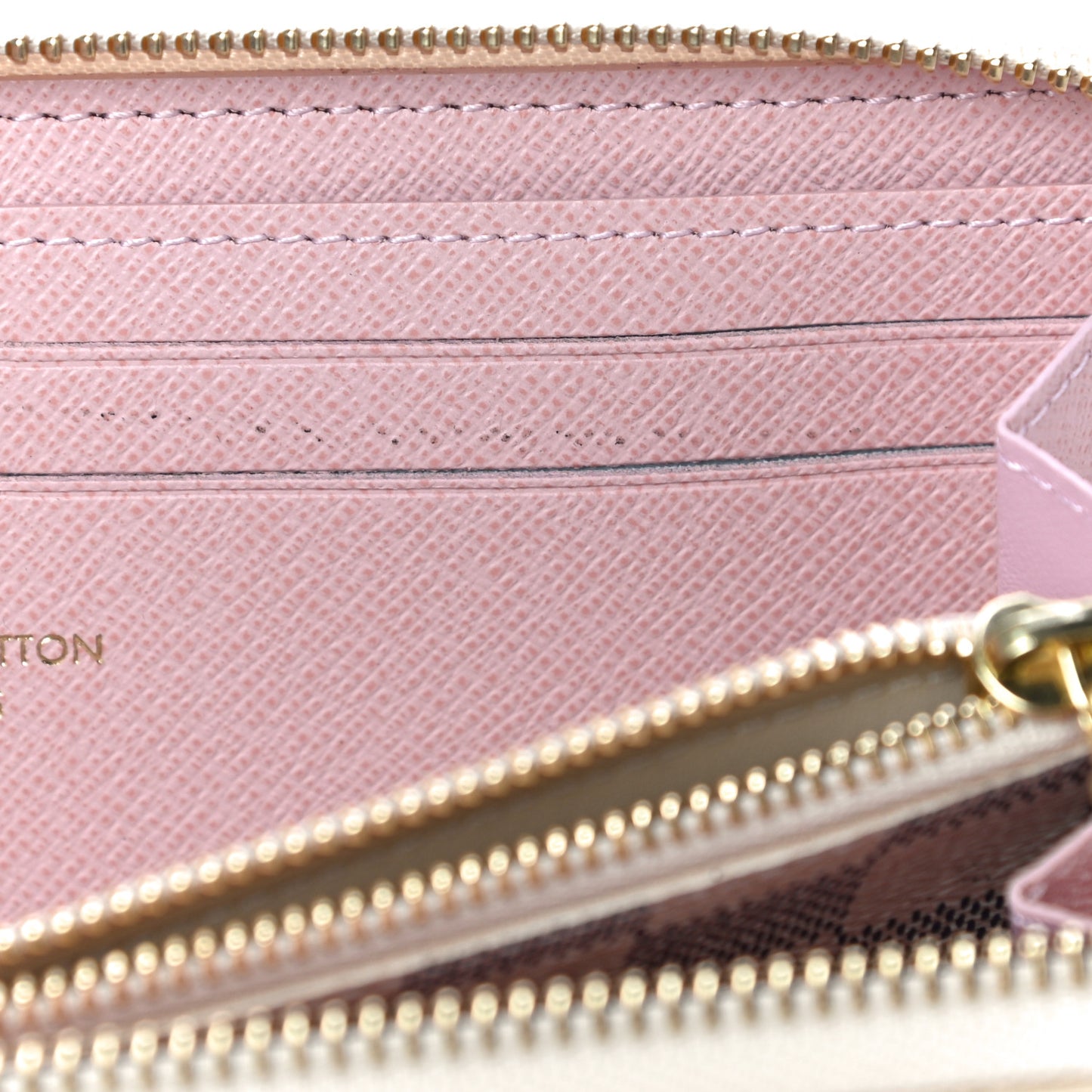 Damier Azur Clemence Wallet Rose Ballerine