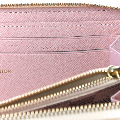 Louis Vuitton Damier Azur Clemence Wallet Rose Ballerine 10 of 11