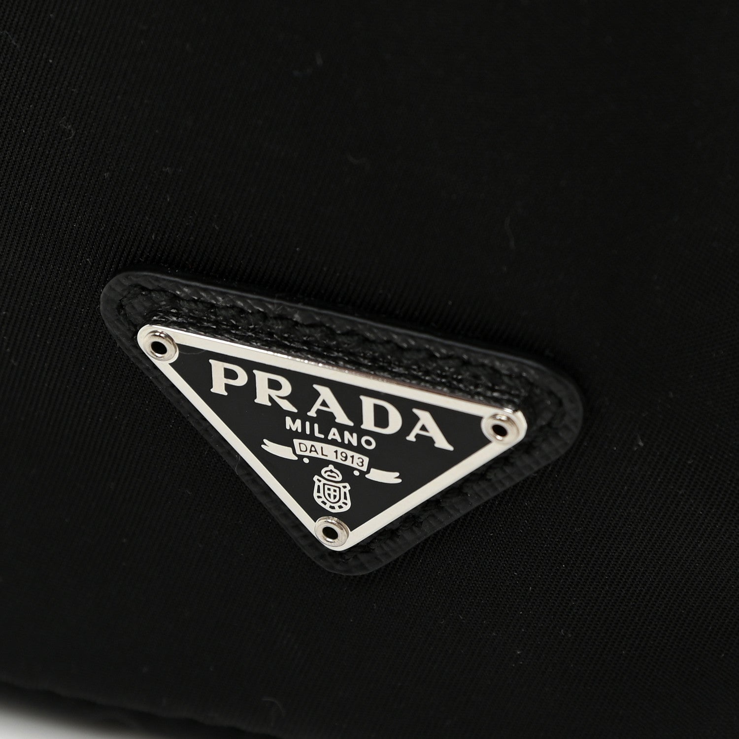 Prada Saffiano Tessuto Nylon Vela Bucket Wristlet Black 10 of 10