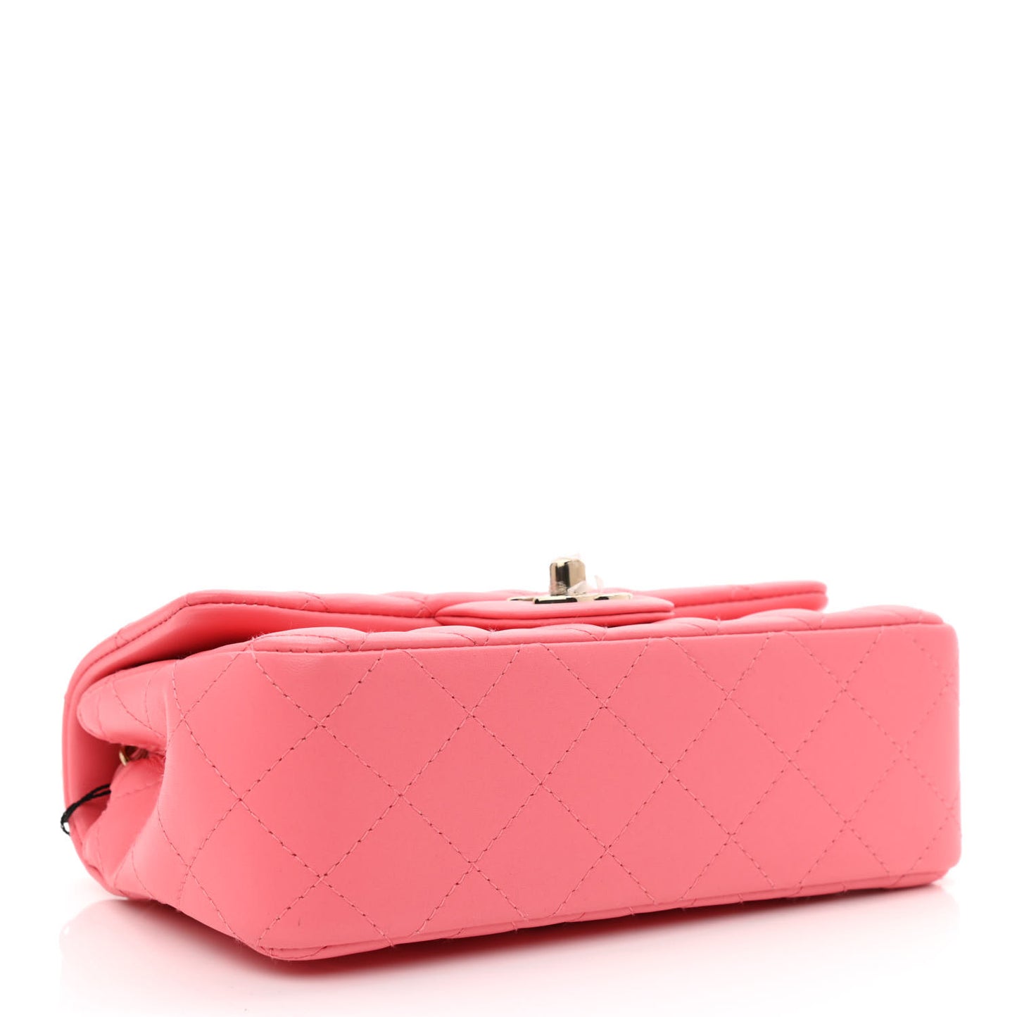 Lambskin Quilted Mini Rectangular Flap Pink