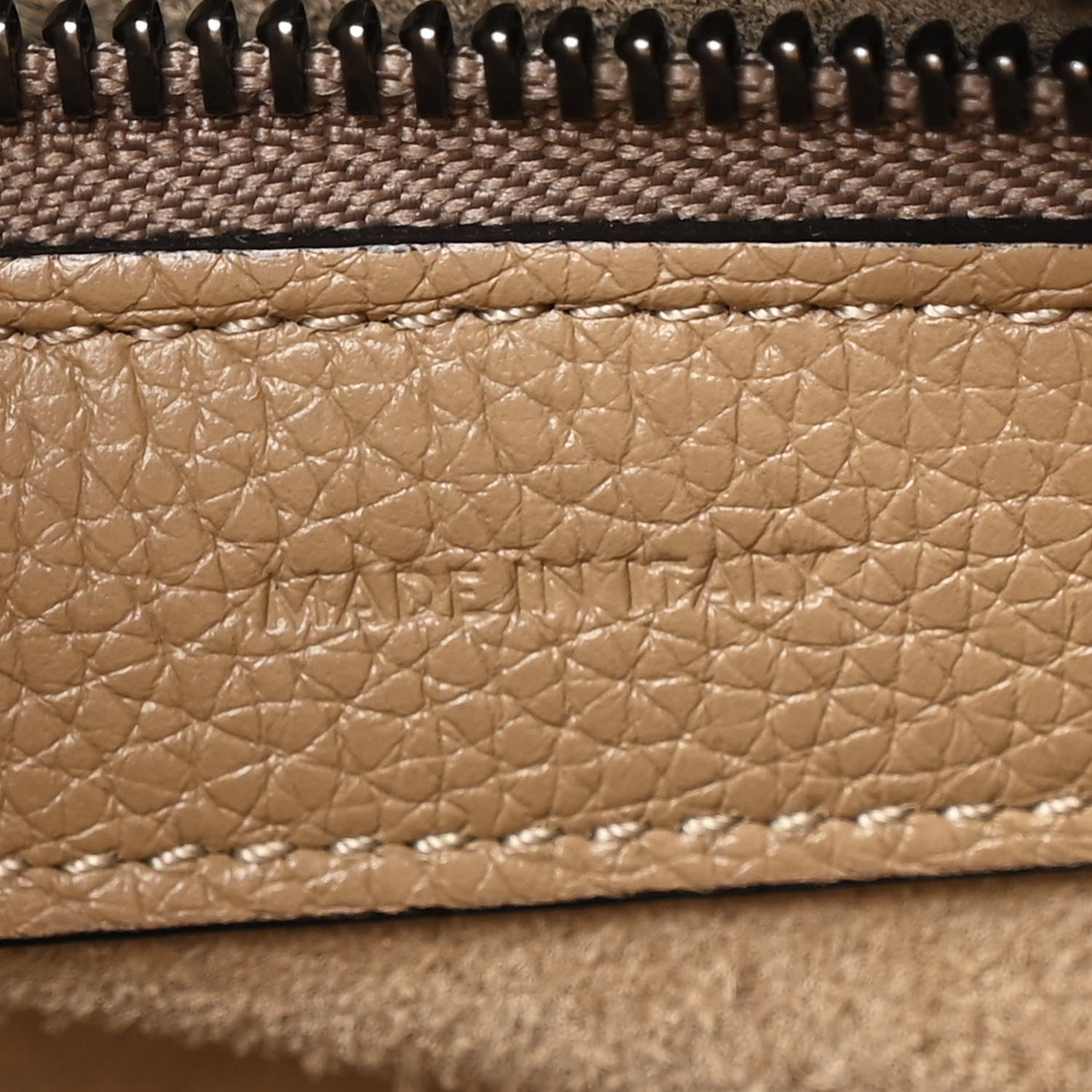 Celine Drummed Calfskin Micro Luggage Dune 8 of 15