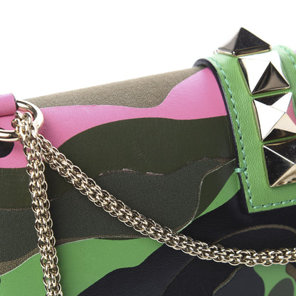 Valentino Garavani Nappa Canvas Camouflage Medium Glam Lock Rockstud Flap Multicolor 10 of 11