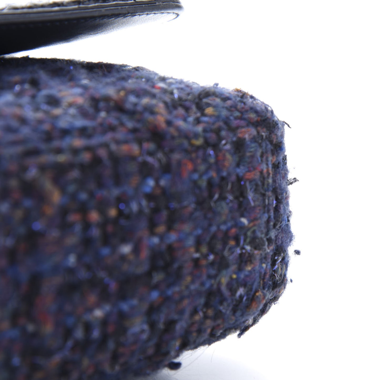 Tweed Watersnake Quilted Medium CC Filigree Flap Blue Black