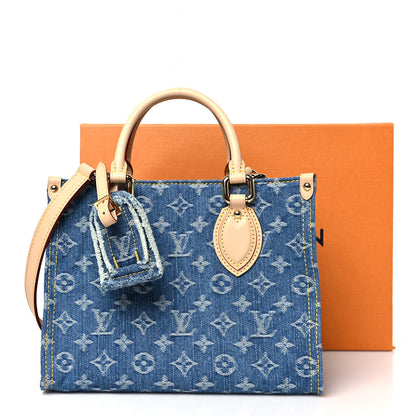 Louis Vuitton Monogram Denim Onthego PM Blue 10 of 10