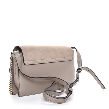 Chloe Suede Calfskin Small Faye Shoulder Bag Motty Grey 3 of 7