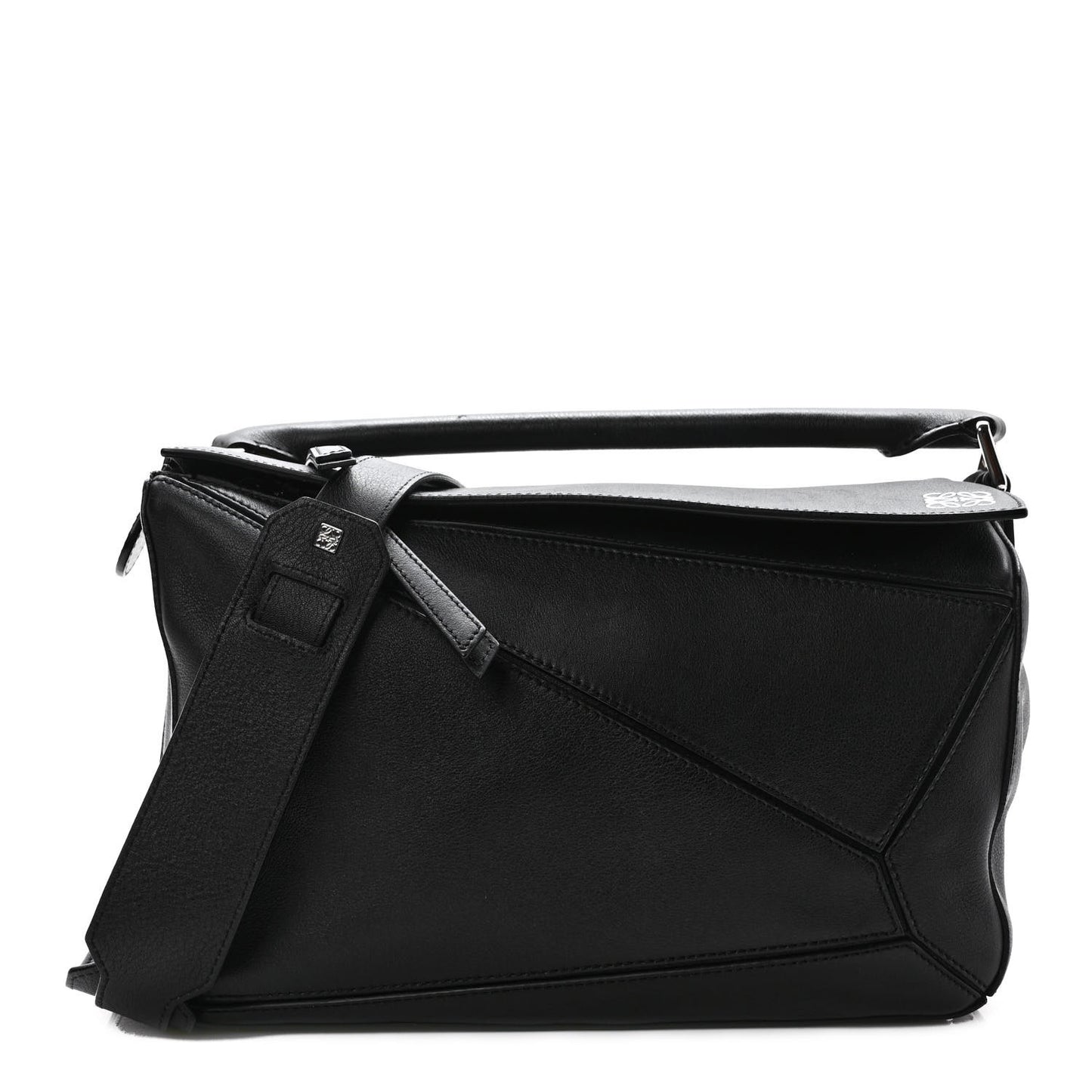 Calfskin Medium Puzzle Bag Black