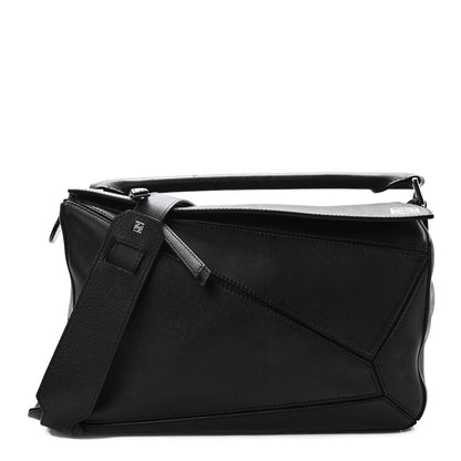 Loewe Calfskin Medium Puzzle Bag Black 1 of 12