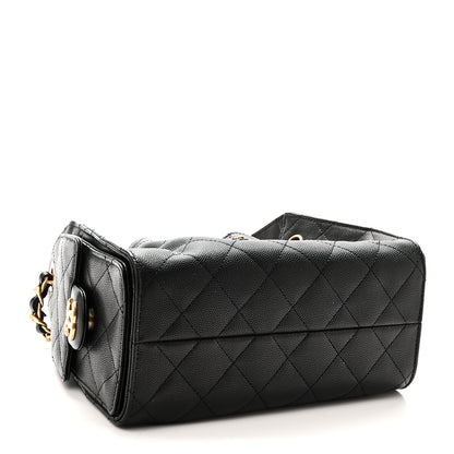Chanel Caviar Quilted Mini Chanel 25 Handbag Black 4 of 10