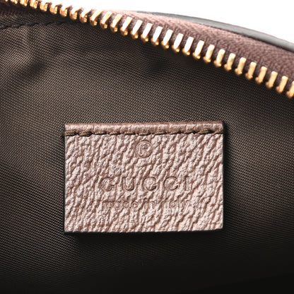 Gucci GG Supreme Monogram Textured Calfskin Web Medium Ophidia Cosmetic Case Beige Ebony New Acero 6 of 8