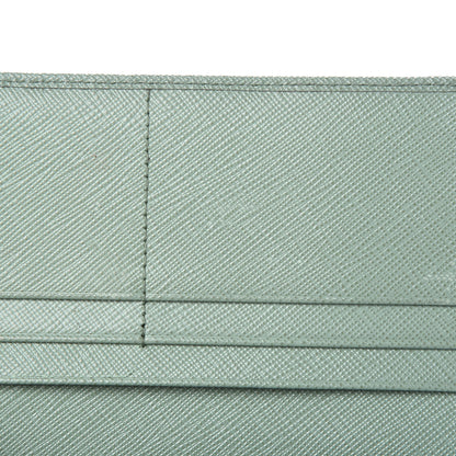 Prada Saffiano Bow Continental Wallet Acquamarina 15 of 17