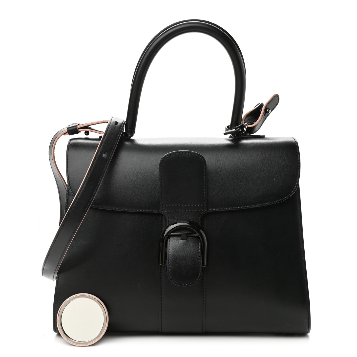 Boxed Calfskin MM Magic Brillant Satchel Black Multicolor