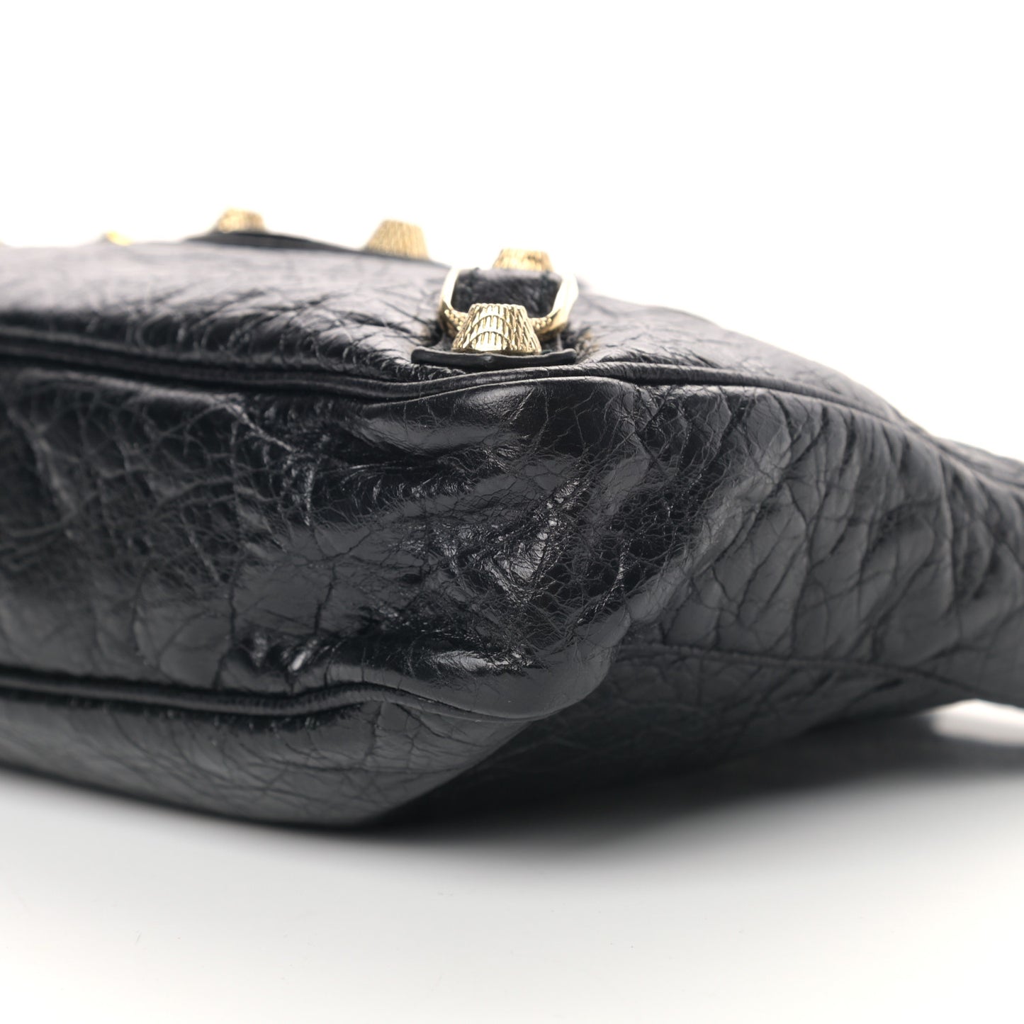 Agneau Giant 12 Gold Hardware Hip Black