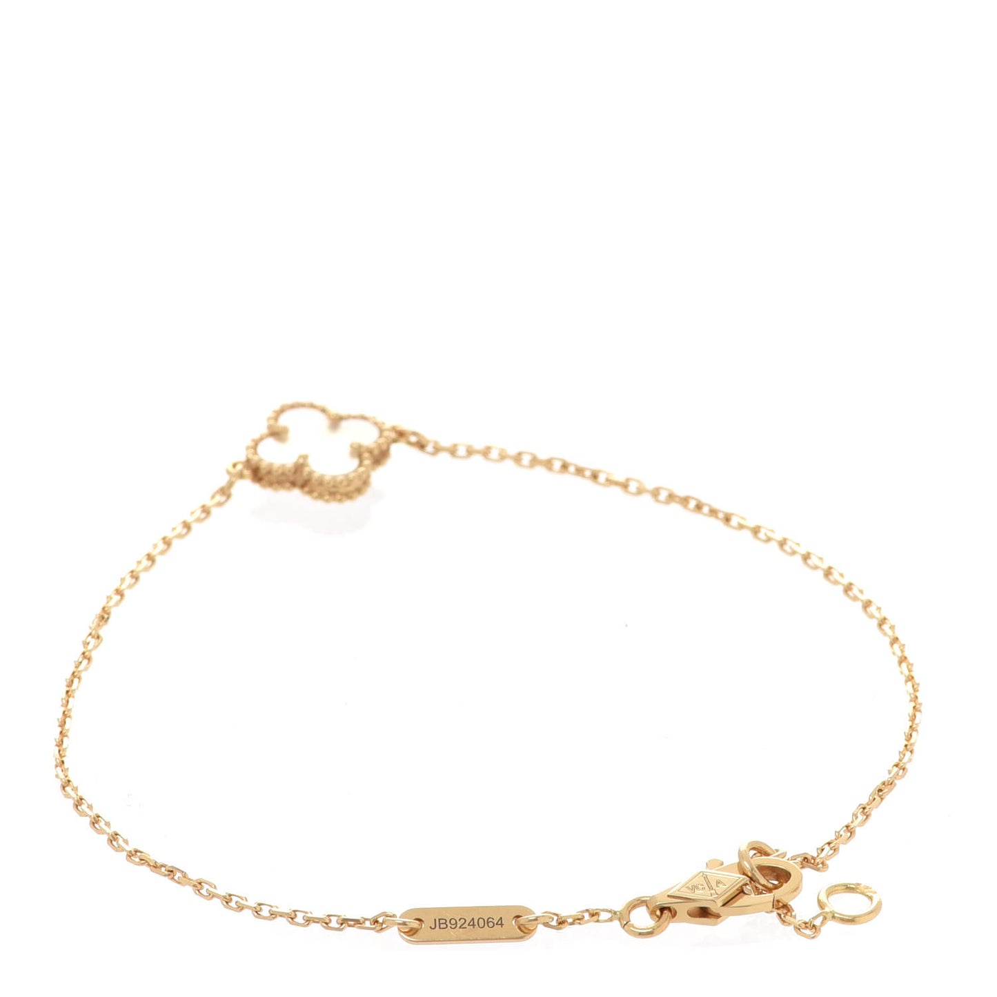 18K Yellow Gold Mother of Pearl Sweet Alhambra Bracelet