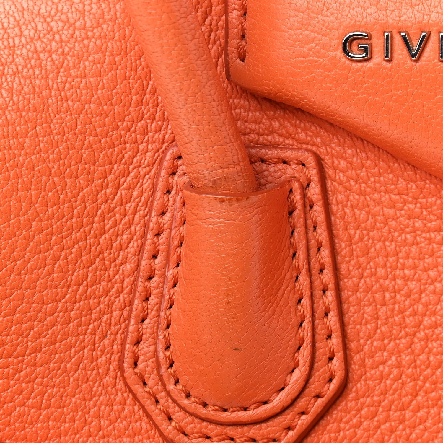 Givenchy Sugar Goatskin Mini Antigona Orange 9 of 15