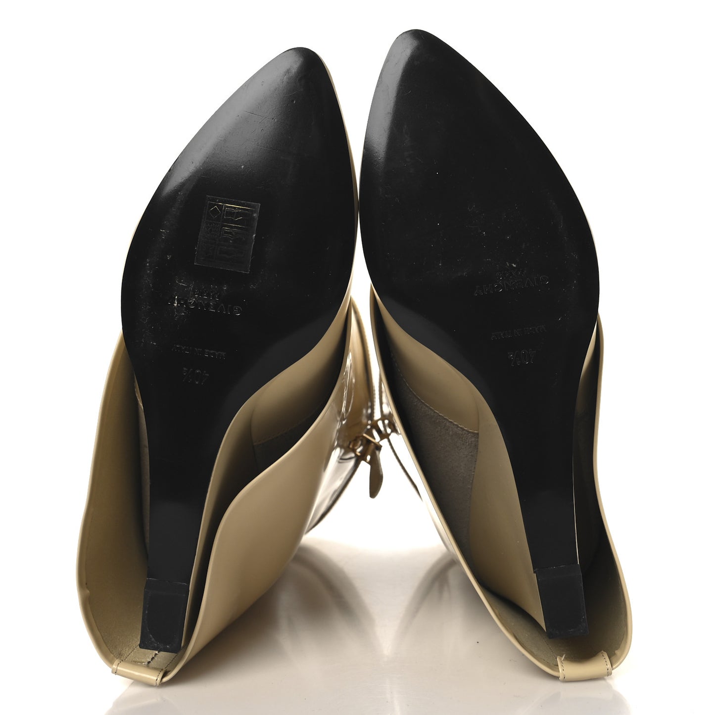 Brushed Calfskin Shark Lock Ankle Boots 40.5 Blond