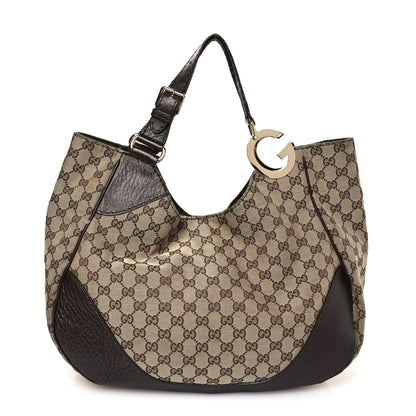 Gucci Monogram Medium Charlotte Hobo Brown 1 of 14
