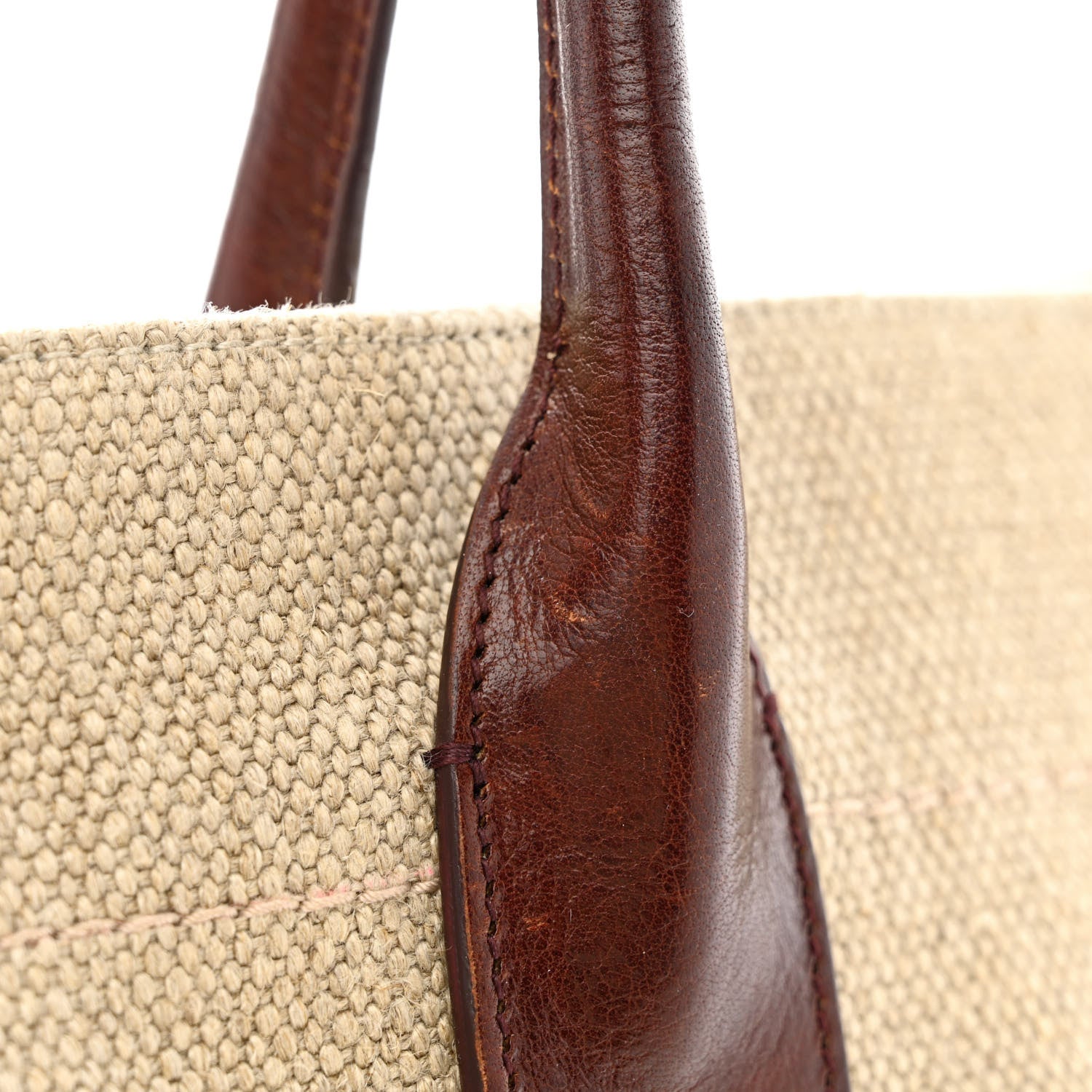 Saint Laurent Linen Calfskin Rive Gauche Tote Natural 12 of 13