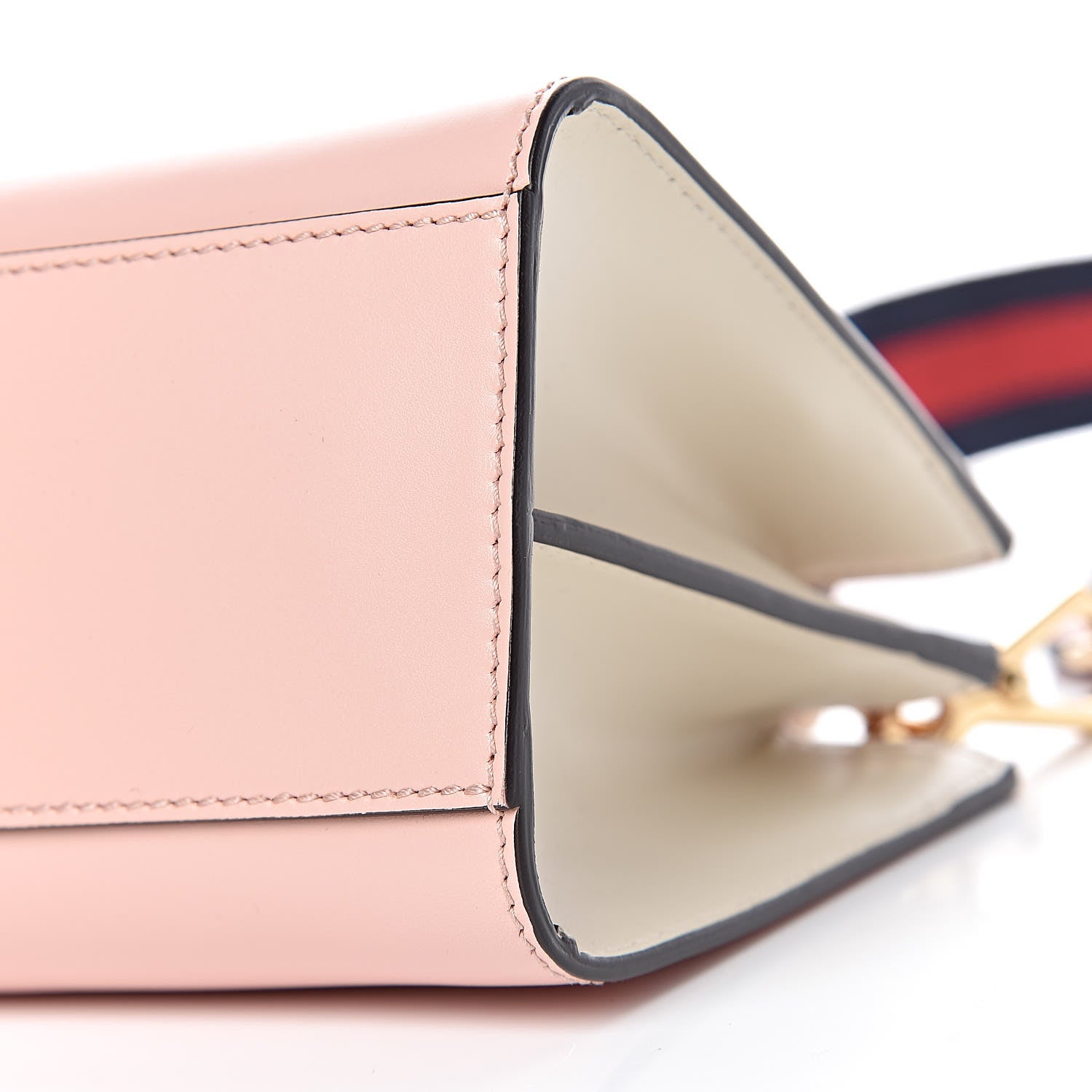 Gucci Nappa Bamboo Web Mini Nymphaea Top Handle Bag Perfect Pink Mystic White 10 of 11