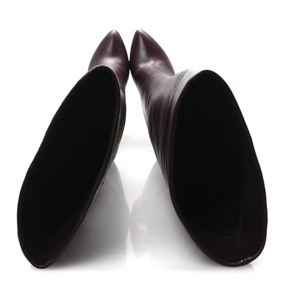 Saint Laurent Calfskin Kiki 110mm Over The Knee Boots 36.5 Dark Violet 2 of 9